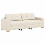 vidaXL Canapé avec coussin avec oreiller Beige 220 x 78 x 84 cm Lin