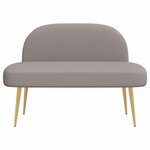 vidaXL Banc rembourré avec dossier Taupe 110 x 60 x 76 cm Polyester