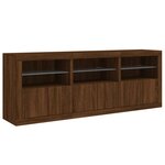 vidaXL Buffet avec lumières LED chêne marron 181 5x37x67 cm