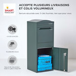 Boîte à colis incurvée 1 porte Large Vert foncé Acier galvanisé SMART PARCEL BOX™