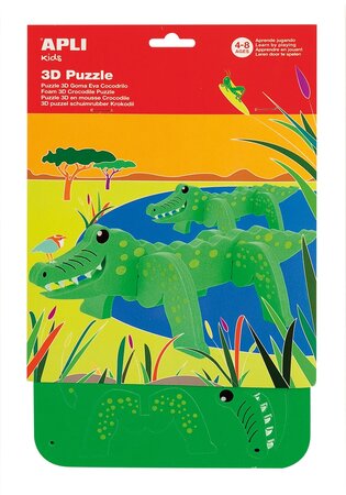 Maquette puzzle 3D en mousse Crocodile - Apli Agipa