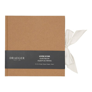 Livre D'or Kraft 80 Pages - 20x20 Cm - Draeger paris