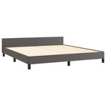 vidaXL Cadre de lit avec tête de lit Gris 160x200 cm Similicuir