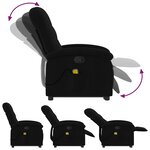 vidaXL Fauteuil de massage inclinable Noir Tissu