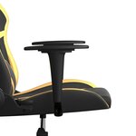 vidaXL Chaise de jeu Noir et doré Similicuir