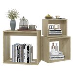 vidaXL Tables gigognes 3 Pièces Chêne sonoma Aggloméré