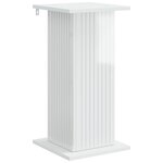 vidaXL Support de Plante 2 pc Blanc brillant 30 5 x 30 x 60 5 cm