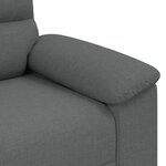 vidaXL Canapé à 2 places gris foncé 120 cm tissu