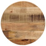 vidaXL Dessus de table Ø 60x3 8 cm rond bois massif de manguier brut
