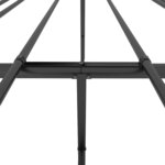 vidaXL Cadre de lit métal sans matelas avec tête de lit noir 120x200cm