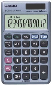 calculatrice SL-320 TER Plus, alimentation solaire/pile CASIO