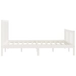 vidaXL Cadre de lit sans matelas blanc 140x200 cm bois massif