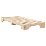 vidaXL Cadre de lit surélevé avec stockage Marron bois