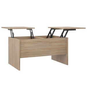 vidaXL Table basse chêne sonoma 80x50x42 5 cm bois d'ingénierie