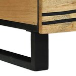vidaXL Table basse Marron et Noir 80 x 54 x 40 cm Bois d'acacia massif