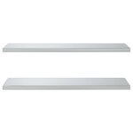vidaXL Étagères murales 2 Pièces 100x40x3 cm argenté acier inoxydable