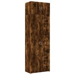vidaXL Armoire de rangement chêne fumé 70x42 5x225cm bois d'ingénierie