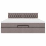 VidaXL Cadre de lit ottoman avec matelas taupe 160x200 cm tissu