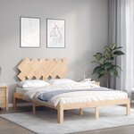 vidaXL Cadre de lit sans matelas bois de pin massif