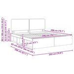 vidaXL Cadre de lit Chêne fumé 200 x 200 cm Pin massif