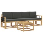 vidaXL Ensemble de canapés d'extérieur 5 pc Blanc et anthracite
