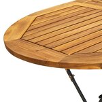 vidaXL Mobilier à dîner d'extérieur pliable 9 Pièces Bois d'acacia solide