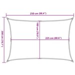 vidaXL Voile d'ombrage 160 g/m² Blanc 2x2 5 m PEHD
