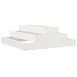 vidaXL Jardinière Blanc 80x80x27 cm Bois massif de pin