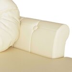 vidaXL Banc Chesterfield Crème 120 5 x 65 x 75 cm Cuir synthétique