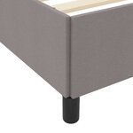 vidaXL Lit à ressorts Taupe  Noir 80 x 200 cm Tissu  Bois Engineered