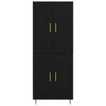 vidaXL Haut Armoire Chêne noir 69 5 x 34 x 180 cm Bois d'ingénierie