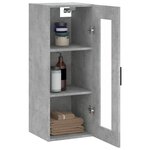 vidaXL Armoire murale gris béton 34 5x34x90 cm