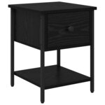 vidaXL Table de chevet Chêne noir 34 x 35 5 x 45 cm Bois d'ingénierie