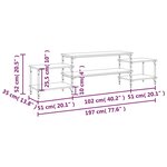 vidaXL Meuble TV sonoma gris 197x35x52 cm Bois d'ingénierie