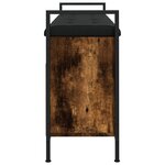 vidaXL Banc à chaussures chêne fumé 105 5x32x57 5 cm bois d'ingénierie