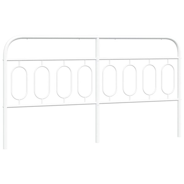 vidaXL Tête de lit de remplacement métal blanc 160 cm
