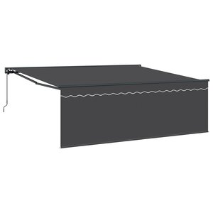 vidaXL Auvent Rétractable Orange et Blanc 350x250 cm Polyester