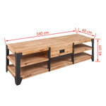 vidaXL Mobilier de salon 3 pièces Bois d'acacia massif