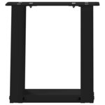 vidaXL Pieds de table basse en U 2 pièces Noir 30 x (30-31) cm Acier
