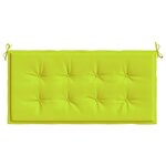 Vidaxl coussin de banc de jardin vert brillant 100x50x3cm tissu oxford