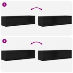 vidaXL Meuble TV chêne noir 100x31x25 5 cm bois d'ingénierie