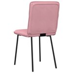 vidaXL Chaises à manger lot de 4 Rose Velours