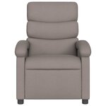 vidaXL Fauteuil de massage inclinable électrique Taupe Tissu