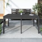 vidaXL Table de jardin gris 159 5x82 5x76 cm bois massif de pin