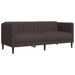vidaXL Ensemble de canapés 2 Pièces marron foncé tissu