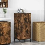 vidaXL Cabinet de salle de bain Chêne fumé 39.5 x 36 x 88 cm