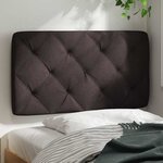 vidaXL Coussin de tête de lit marron foncé 90 cm tissu