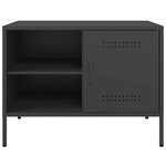 vidaXL Meuble TV noir 68x39x50 5 cm acier
