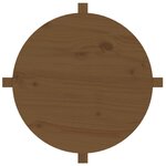 vidaXL Table basse Marron miel Ø 62 5x45 cm Bois massif de pin
