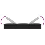 vidaXL Transats 2 Pièces avec table noir résine tressée